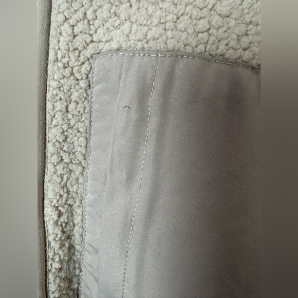 Old Navy Men’s Sherpa Fleece Zip-Up Hoodie Beige Large - Picture 8 of 8